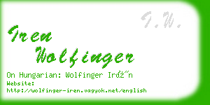 iren wolfinger business card